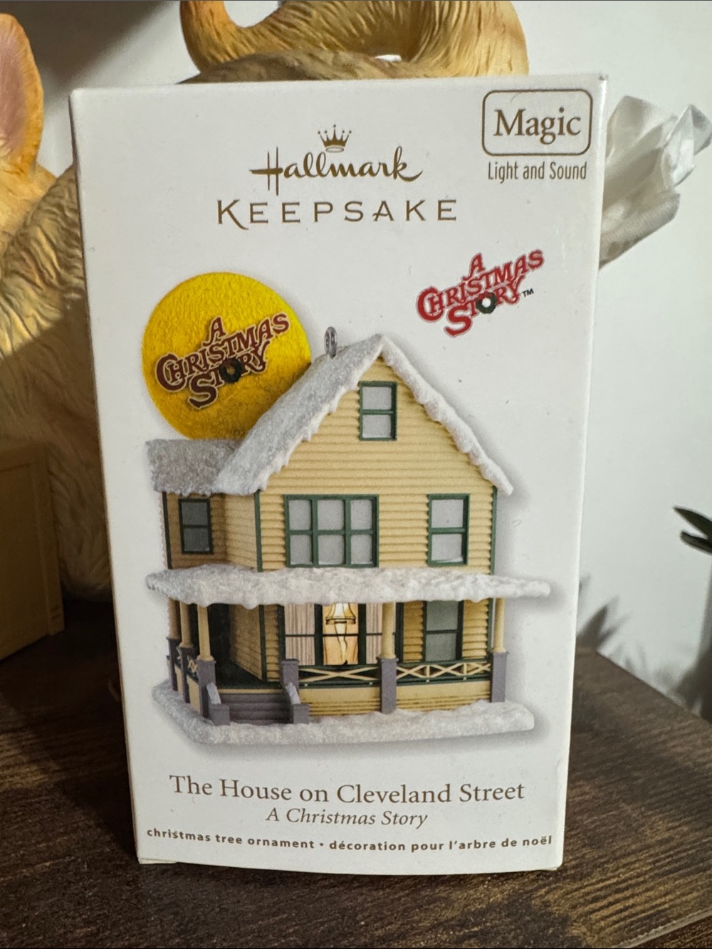 BNIB A Christmas Story House on Cleveland magic Light & sound ornament